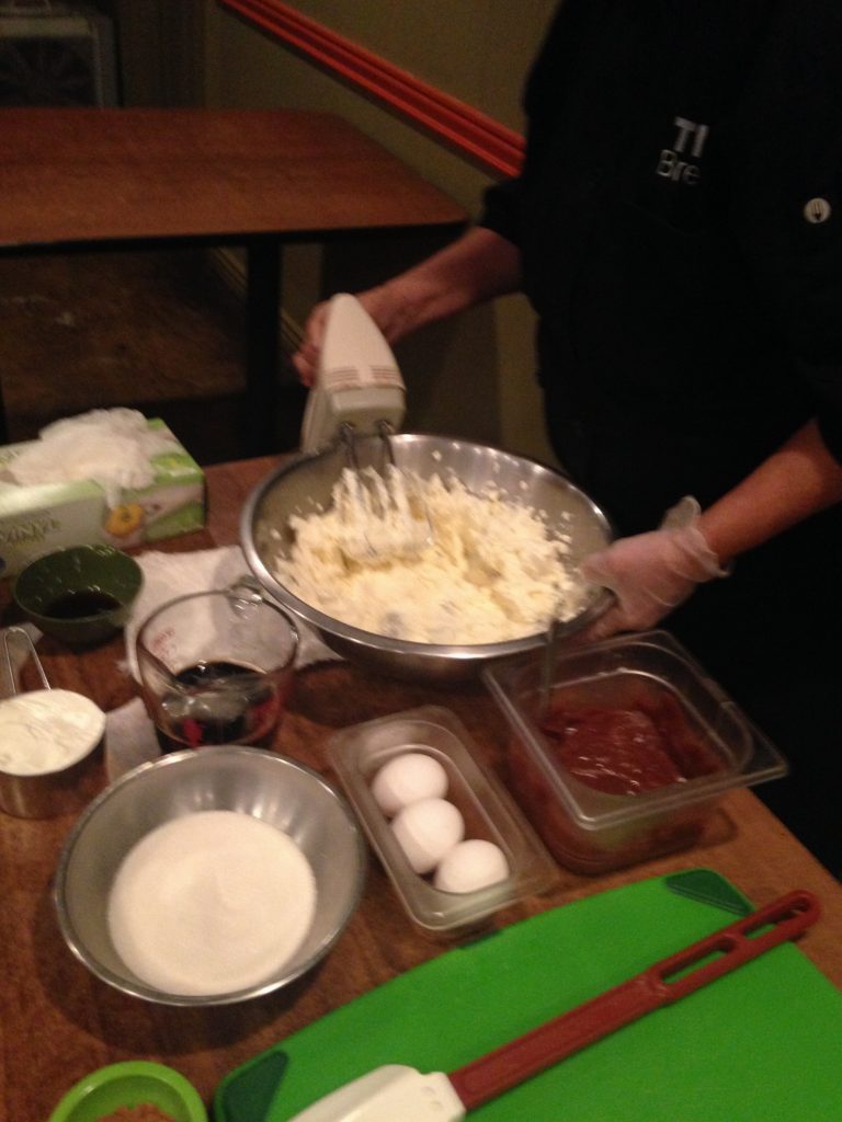Chef Mishelle assembles all of the ingredients