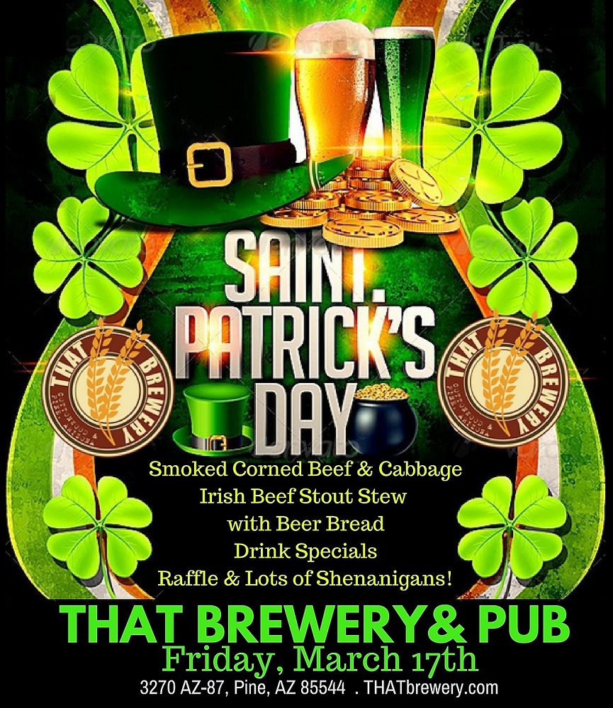 Saint Patrick’s Day Celebration In Pine, Arizona, At THAT Brewery & Pub